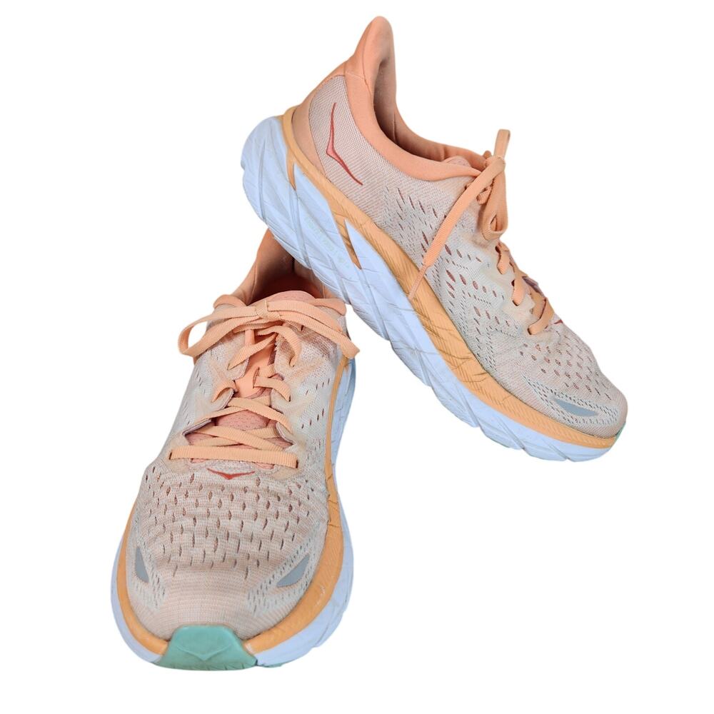 SOLD!!   Hoka One One Peach and White Athletic Shoes